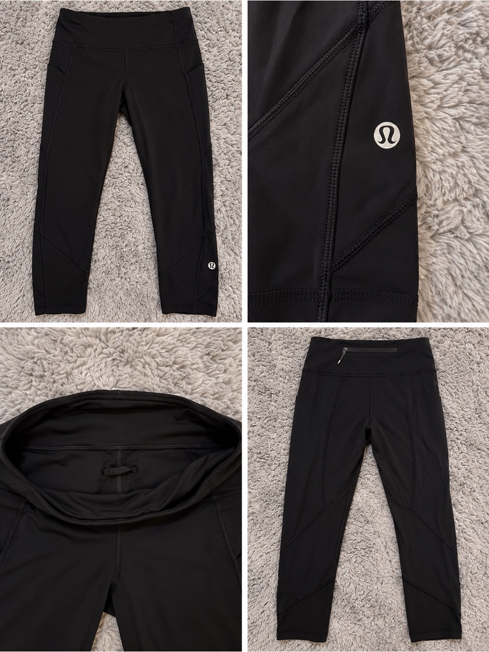 Lululemon Women’s Black Athletic Cropped Leggings